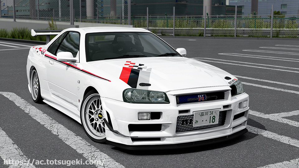 Assetto Corsa】スカイライン R34 GT-R NISMO 大森ファクトリー S1 | Nissan Skyline GTR R34  Nismo Omori Factory S1 | アセットコルサ car mod