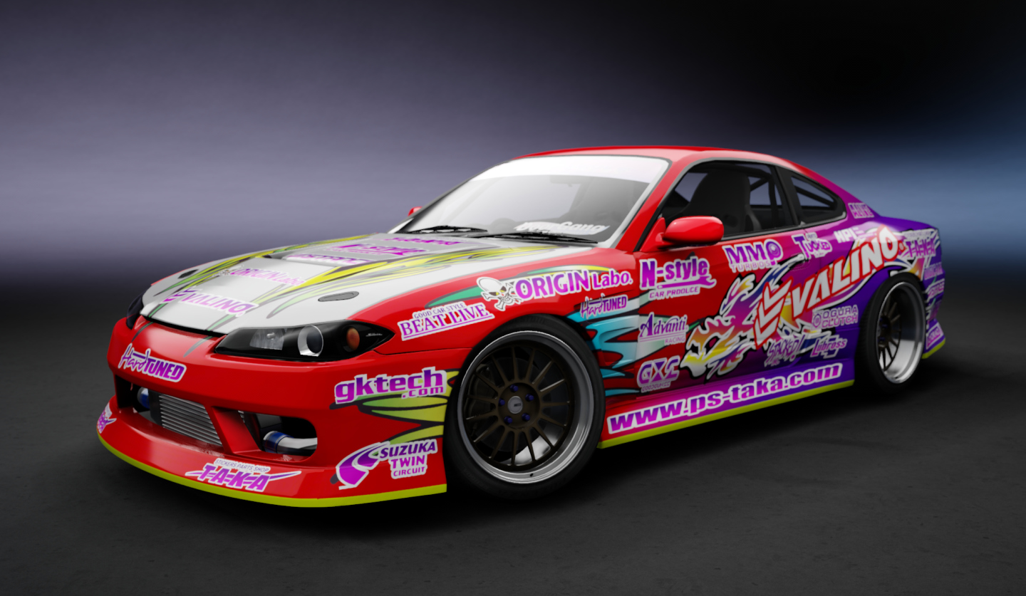 シルビア S15 用スキン(D1GP 中村直樹バージョン同梱) Nissan Silvia S15 WDT Street 突撃アセットコルサ